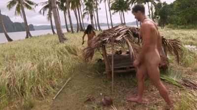 - Would you like some coconut?
- Thank you! It's good. - Naked and Afraid of Love