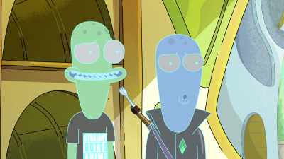 Would you look at us?
Two regular aliens with their replicants - Solar Opposites