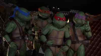 Wow. Bungee jumping without a bungee. - Teenage Mutant Ninja Turtles III
