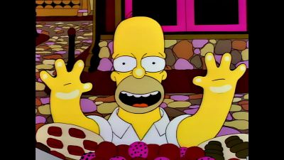 Wow, chocolate, half price. - The Simpsons