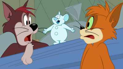Wow, fellas. The shake bath
really opened up those pores. - Tom and Jerry Snowman's Land