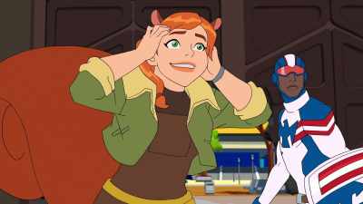 - Wow!
It's Iron Man in the... - Marvel Rising: Heart of Iron