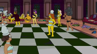 Wow, look at all this orange swag. - The Simpsons