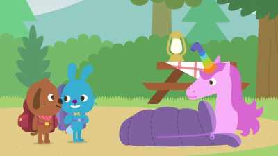 Wow, that sleeping bag really works. - Sago Mini Friends