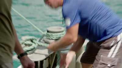 ‐Wow.
‐Usually all we have to do
is anchor one time for the day, - Beyond Oak Island