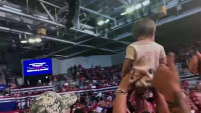 -Wow, what a baby!
-(cheering) - Q: Into the Storm