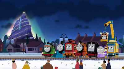 Wow, your yard
is the perfect size, - Thomas & Friends: The Christmas Letter Express