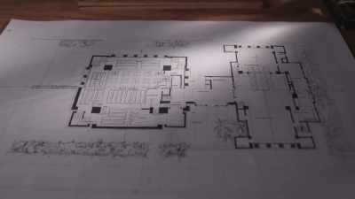 Wright's plans for the new building - Frank Lloyd Wright: The Man Who Built America