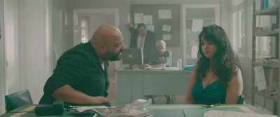 Write down:
'We were found in an indecent position. - Beauty and the Dogs