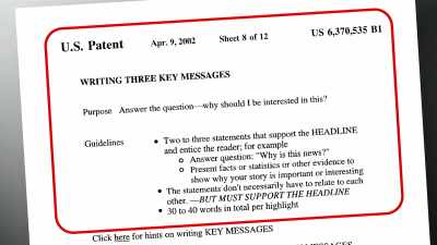 "WRITING THREE
KEY MESSAGES, - The Patent Scam
