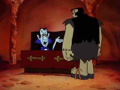 Yawning Midnight already - The Flintstones Meet Rockula and Frankenstone