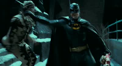 Aah! Yeah. Go ahead and hit me. - Batman Returns
