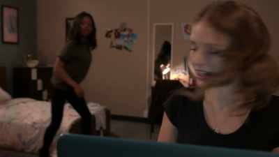 Yeah, here she is!
Monica Danforth. - The Cheerleader Escort