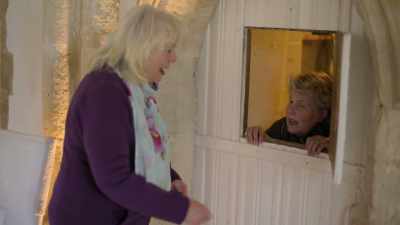 -- Yeah, here. -- That'll be dear.
ALISON LAUGHS - Extraordinary Escapes with Sandi Toksvig