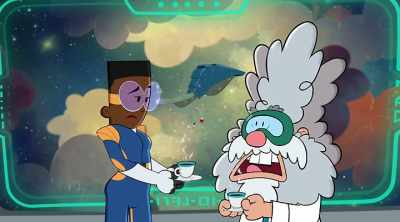 -Yeah, he's a lot.
-[slurping] - The Epic Tales of Captain Underpants in Space