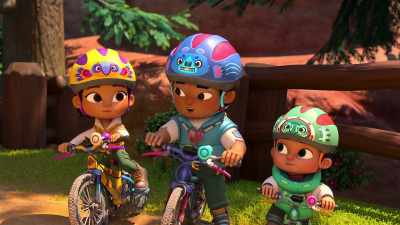 Yeah, but I have a question first.
Will you help me learn my new bike? - Spirit Rangers