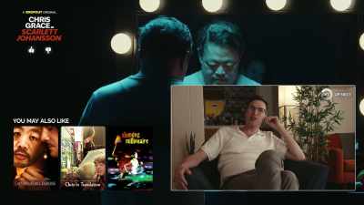 - Yeah, I was just finishing
up some late night work here - Chris Grace: As Scarlett Johansson