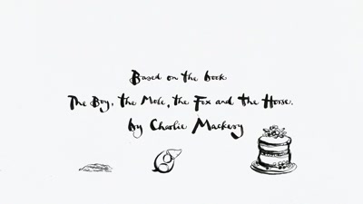 Yeah, I mean, doing all the storyboards, - The Boy, the Mole, the Fox and the Horse
