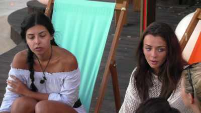 Yeah, I think she thinks...
I think Dan cringes her out. - Love Island