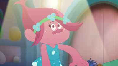 -Yeah, I wish we could glitter, too.
-[groans] - Trolls: The Beat Goes On!