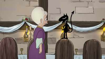 Yeah, I'm the guy that makes you feel good
about doing bad things. - Disenchantment