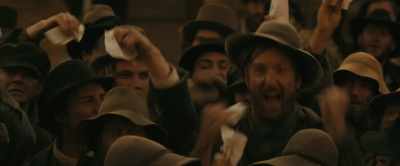 - Yeah! (laughing)
- (men groaning) - Redeeming Love