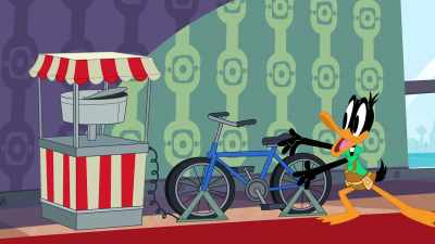Yeah, like this bicycle-powered
popcorn machine. - Bugs Bunny Builders