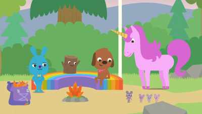 Yeah, we love roasting marshmallows
over a nice campfire. - Sago Mini Friends