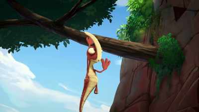 Yeah, maybe like before
I was dangling over a cliff! - Gigantosaurus