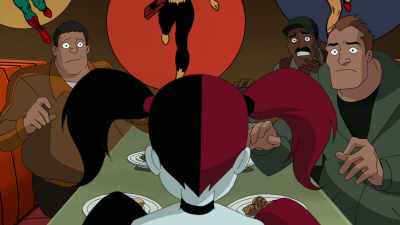 Yeah, me, too. Totally good. - Batman and Harley Quinn