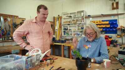 Yeah, they might track us down.
Some man in massive bear skin - James May and the Dull Men