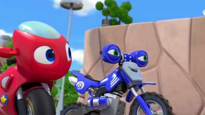 - Yeah! Mufflerkrunk
doesn't stand a chance! - Ricky Zoom