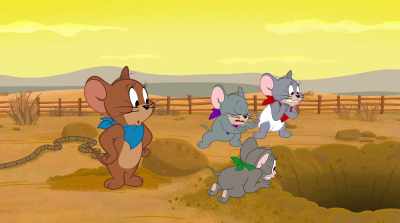 Yeah. No more sleeping in.
We'll be up before sunrise. - Tom and Jerry Cowboy Up!