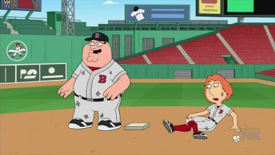 Yeah! Now, that's a
big-league slide, huh, coach? - Family Guy
