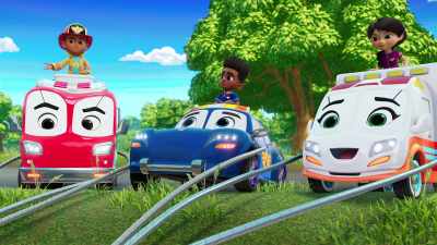 Yeah. Rev up your engines
and tow, tow, tow. - Firebuds