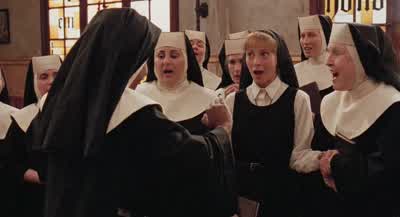 Oh we did it We actually sang a chordThat was excitingYeah you sang a chord for two secondsThe next thing you have to learn how to do is listen to each otherThat's a big key Big keyYou must listen to each other if you're going to be a groupI knew thatMary - Sister Act
