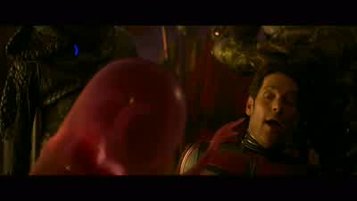 A big holeHow many holes do you haveI'm sorry Is that a personal questionI don't have any holes ELECTRICAL RINGINGMAN His name is Scott LangELECTRICAL RINGINGHe has seven holesGASPSYeah that's right - Ant-Man and the Wasp: Quantumania