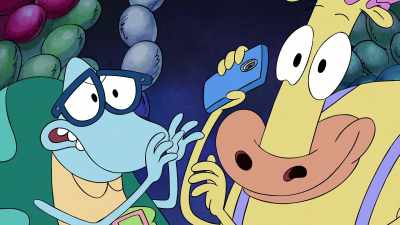 Yeah, there's a party, and popcorn, - Rocko's Modern Life: Static Cling