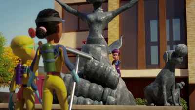 Yeah, what she said.
I'm hiding from a mutant slug. - The Soccer Football Movie