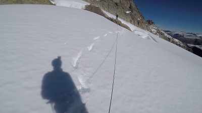Yeah, yeah, yeah...
Maybe I jump here. - Kilian Jornet, Path to Everest