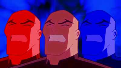 - (YELLING)
- (CRACKLING) - Justice League Action