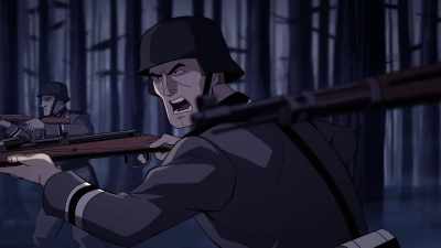 [yelling in German] - Creature Commandos