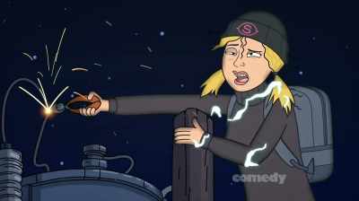 [yelping and shuddering] - Corner Gas Animated