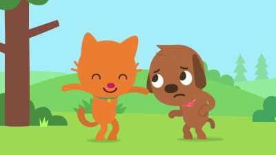 Yep. Cats always land on their feet. - Sago Mini Friends