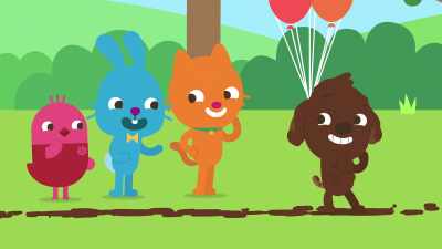 Yep. Now you can play with us
and get clean. - Sago Mini Friends