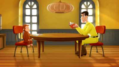 Yep, today,
you're going to learn
proper eating etiquette. - Curious George: Royal Monkey