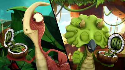 Yes, we can hear you.
(EXCLAIMS EXCITEDLY) - Gigantosaurus
