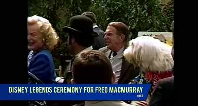 Yes. Fred MacMurray was actually
our very first Disney Legend. - Adventure Thru the Walt Disney Archives