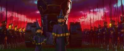 Yes.
He raises walls - Gulliver Returns