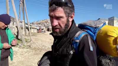 Yes. He says, "I'll be free
in one and a half hour, max." - From Russia to Iran: Crossing Wild Frontier